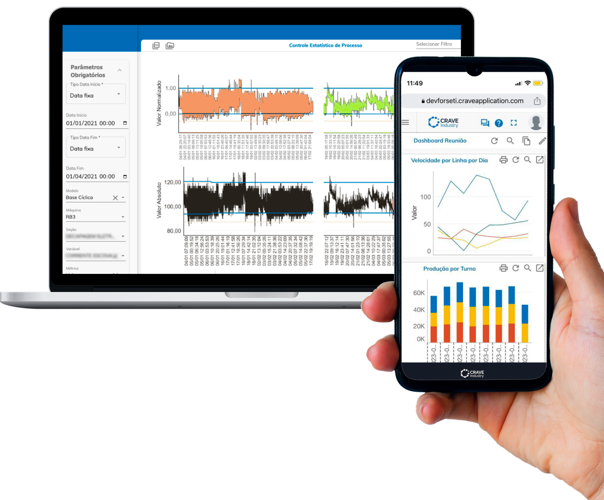 exemplos de telas da plataforma de dados de ia crave